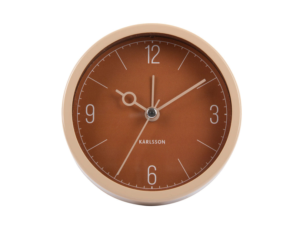 Karlsson Alarm clock Monocle caramel brown