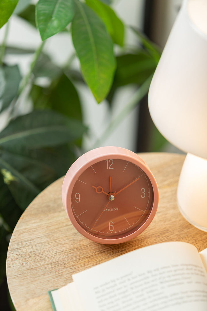 Karlsson Alarm clock Monocle blush red