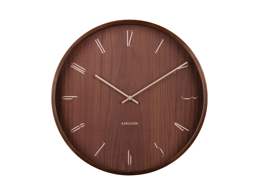 Karlsson Wall clock Suave wood dark wood