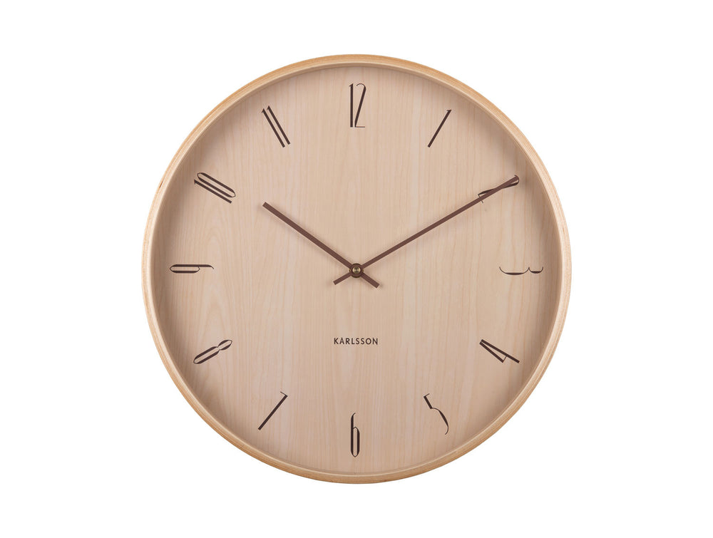 Karlsson Wall clock Suave wood light wood