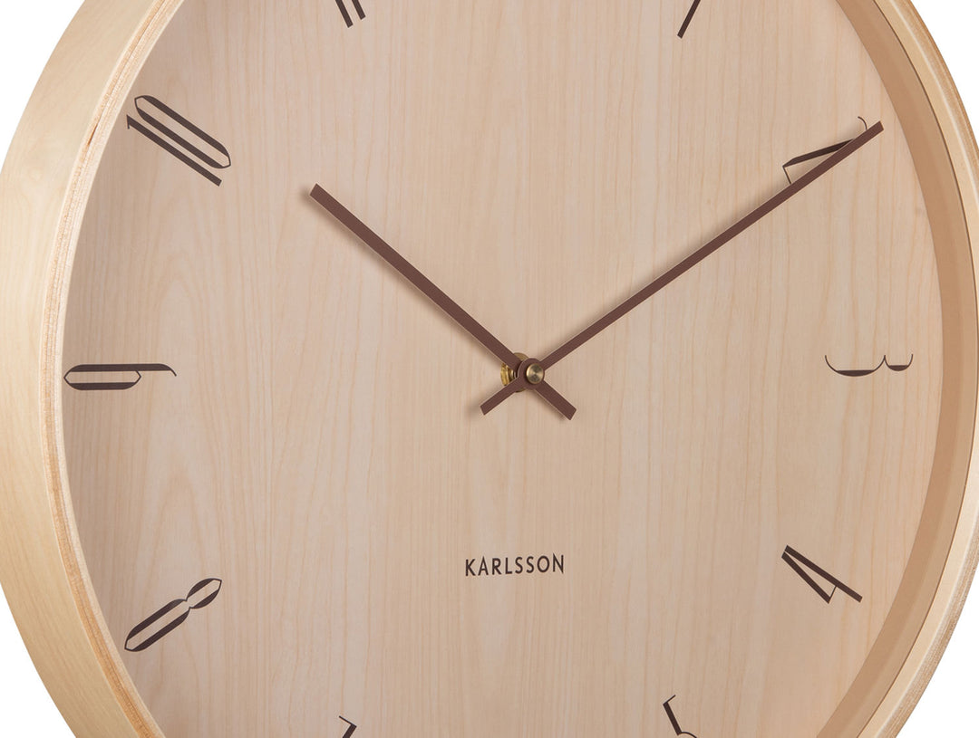 Karlsson Wall clock Suave wood light wood