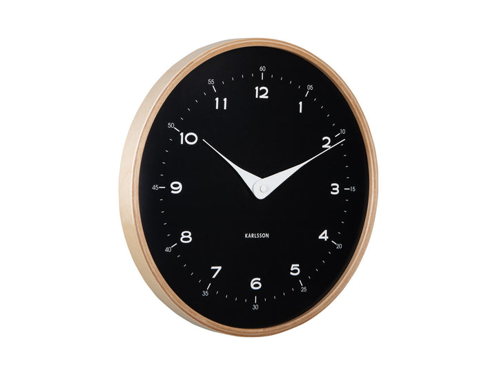 Karlsson Wall clock Osado Dome wood black