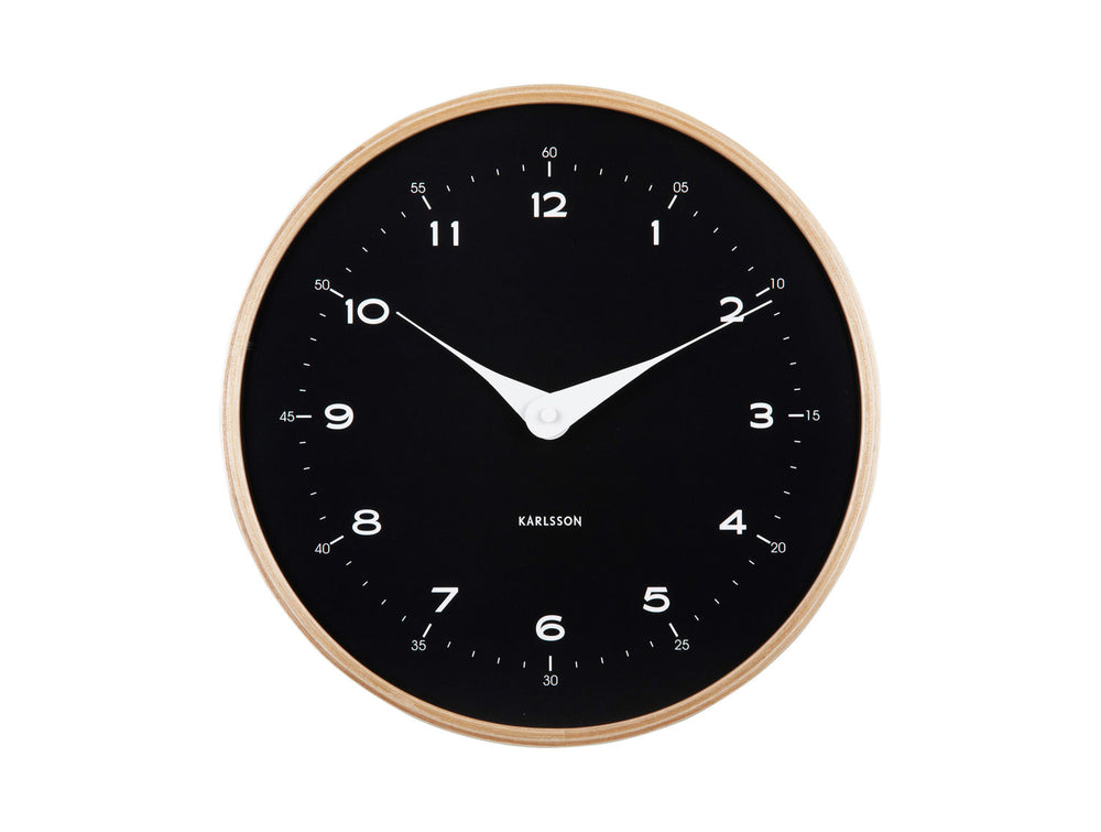 Karlsson Wall clock Osado Dome wood black