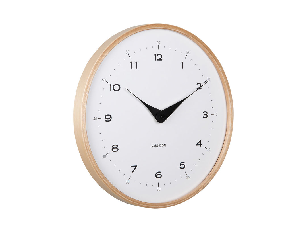 Karlsson Wall clock Osado Dome wood white