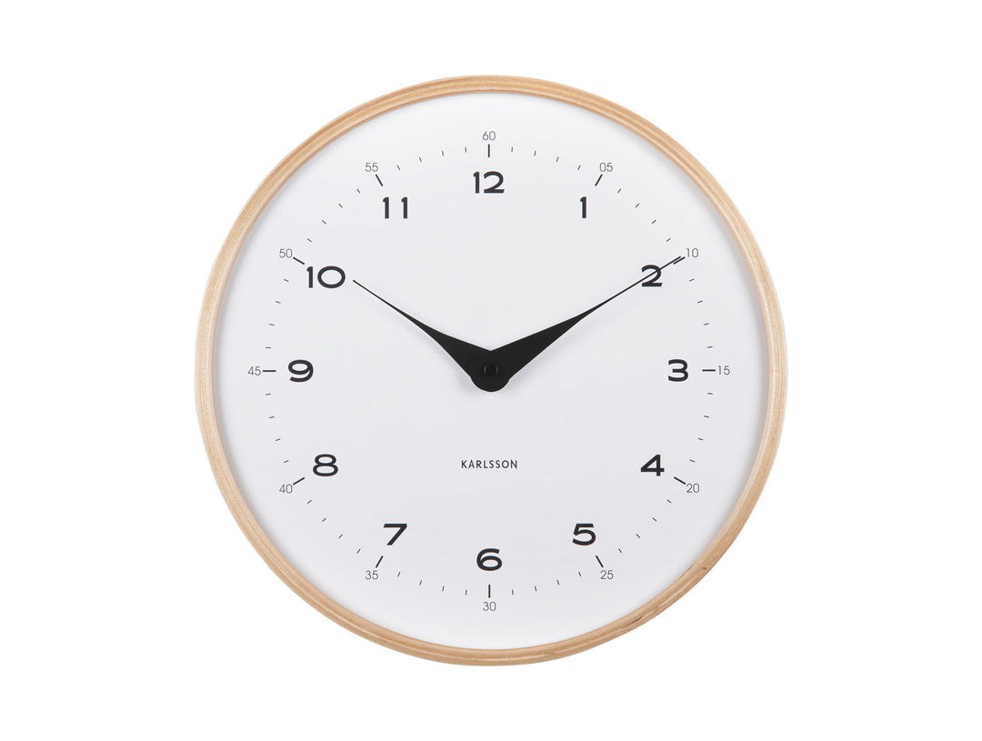 Karlsson Wall clock Osado Dome wood white