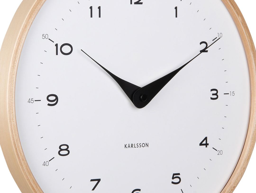 Karlsson Wall clock Osado Dome wood white