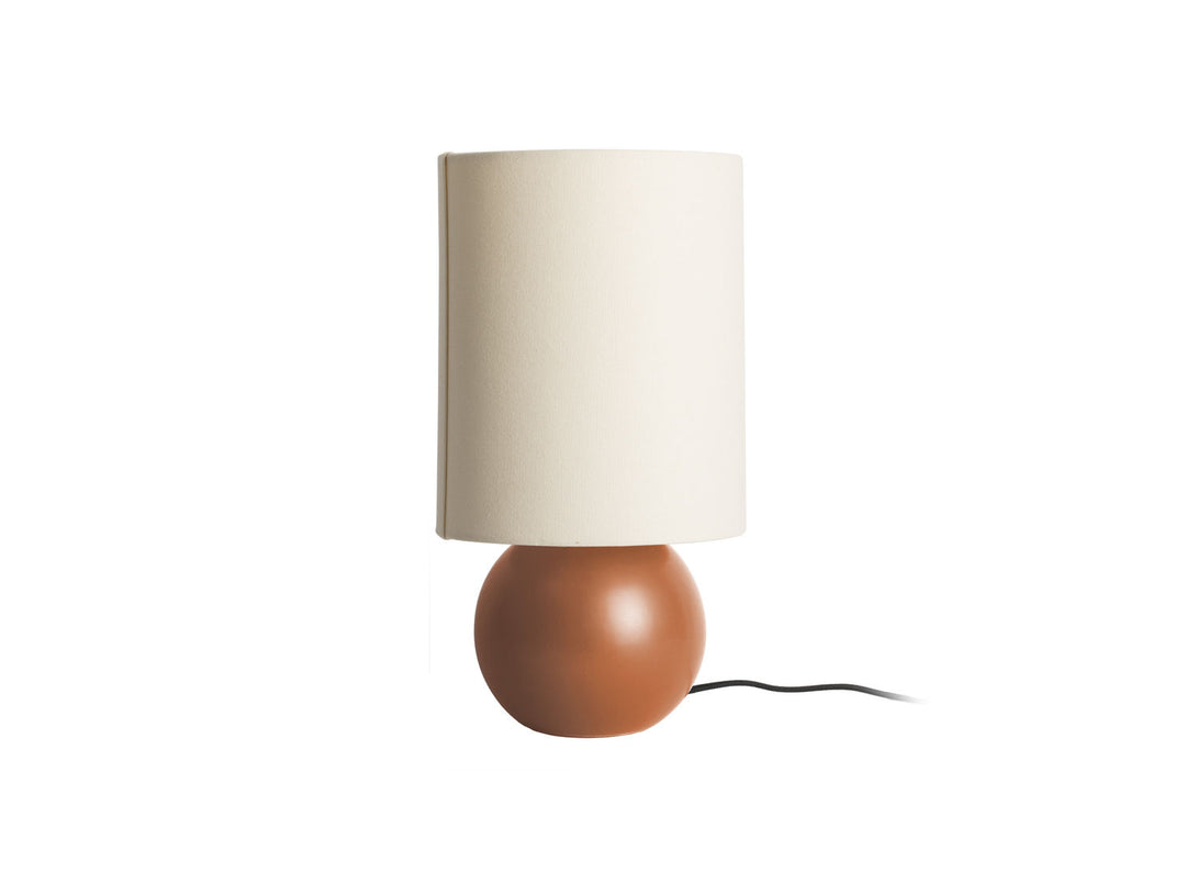 Leitmotiv Table lamp Alma ball matt caramel brown