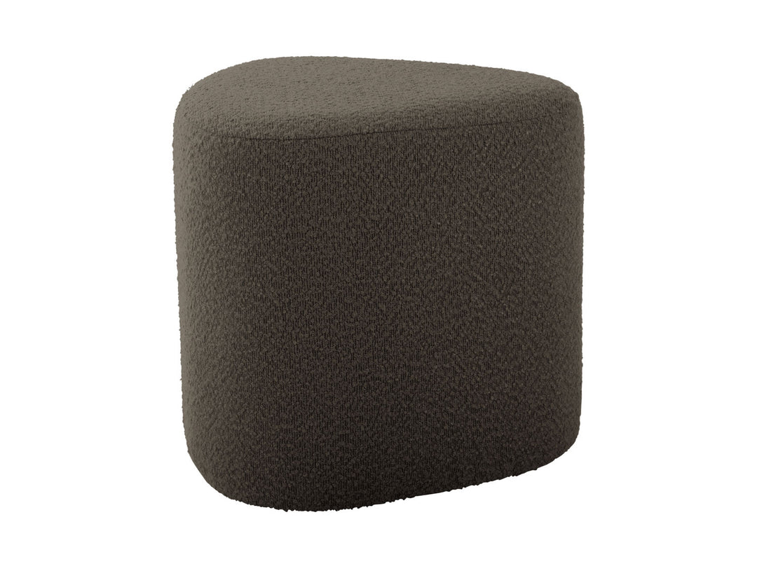 Leitmotiv Pouf Ada organic bouclé taupe green