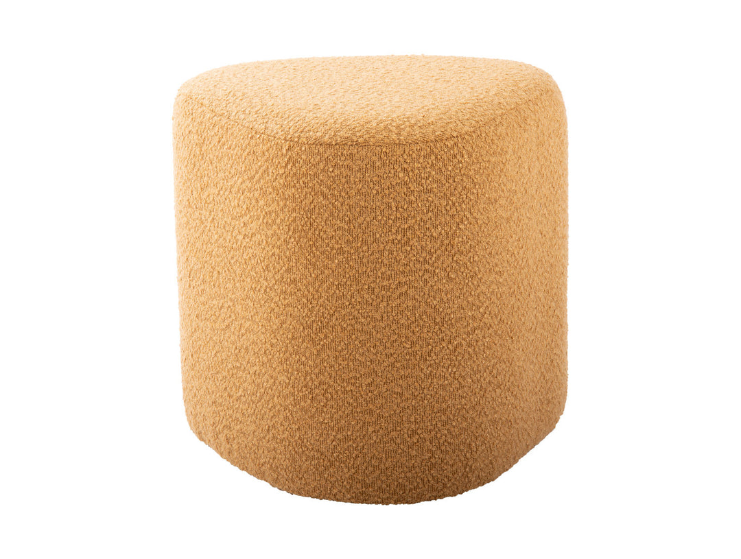 Leitmotiv Pouf Ada organic bouclé ochre yellow