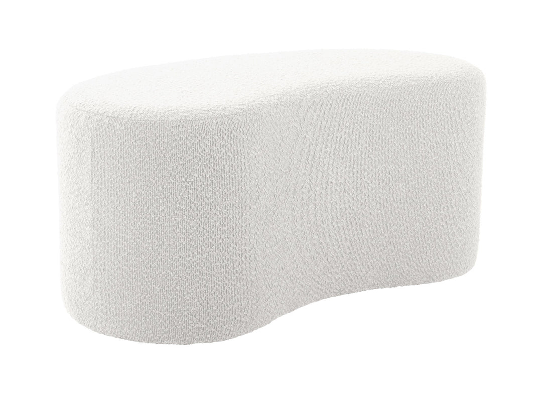 Leitmotiv Pouf Ada wave bouclé off white