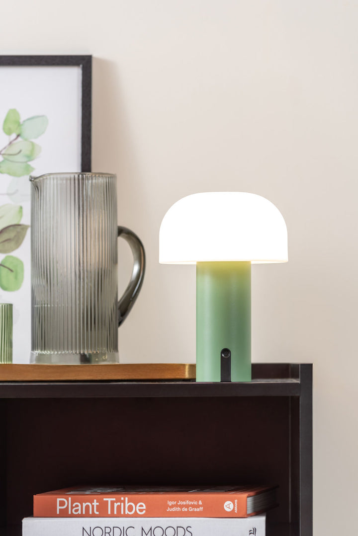 Leitmotiv Table lamp Luca iron jungle green LED