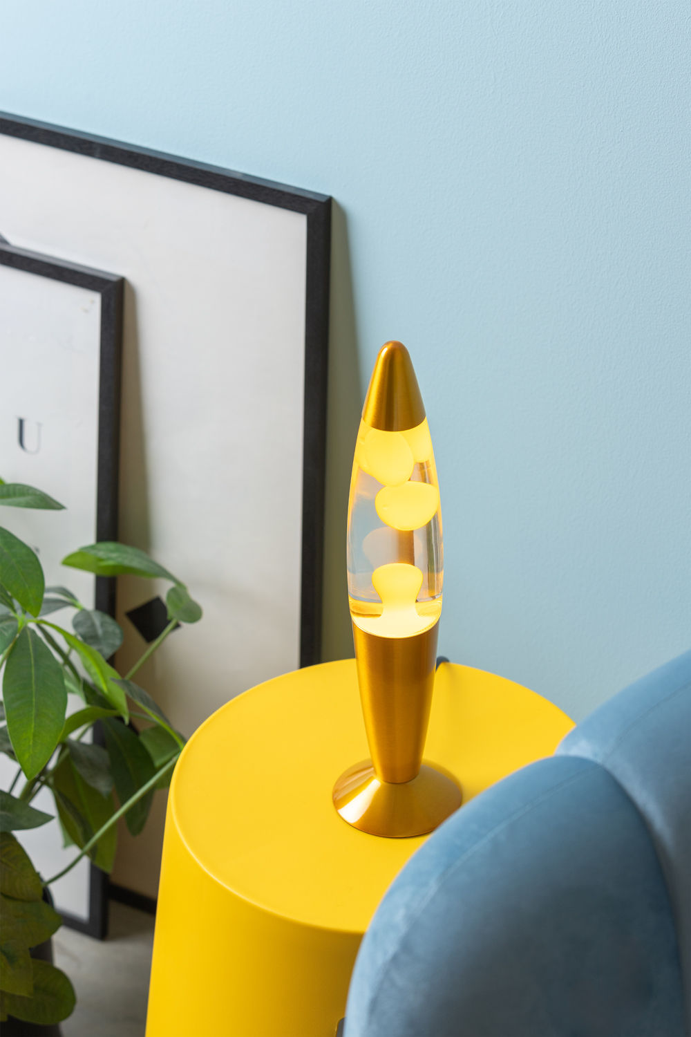 Leitmotiv Table lamp Funky Rocket Lava yellow