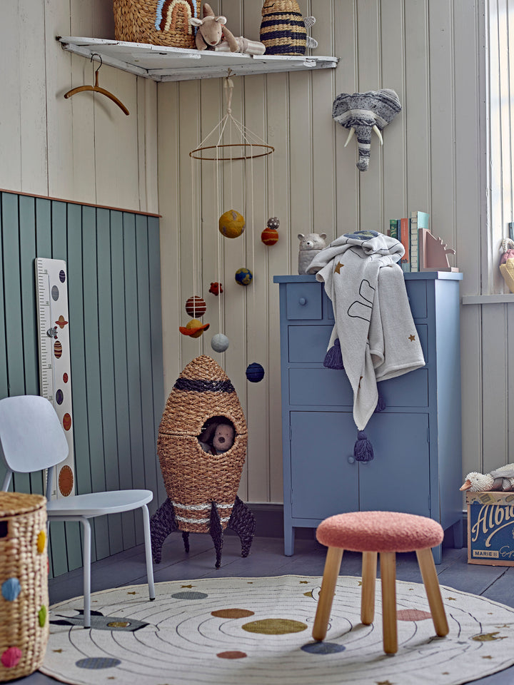 Bloomingville MINI Aksel Taburet, Brun, Polyester