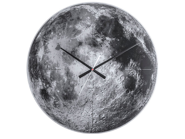 Karlsson Wall clock Moon mirror glass, silent movem.