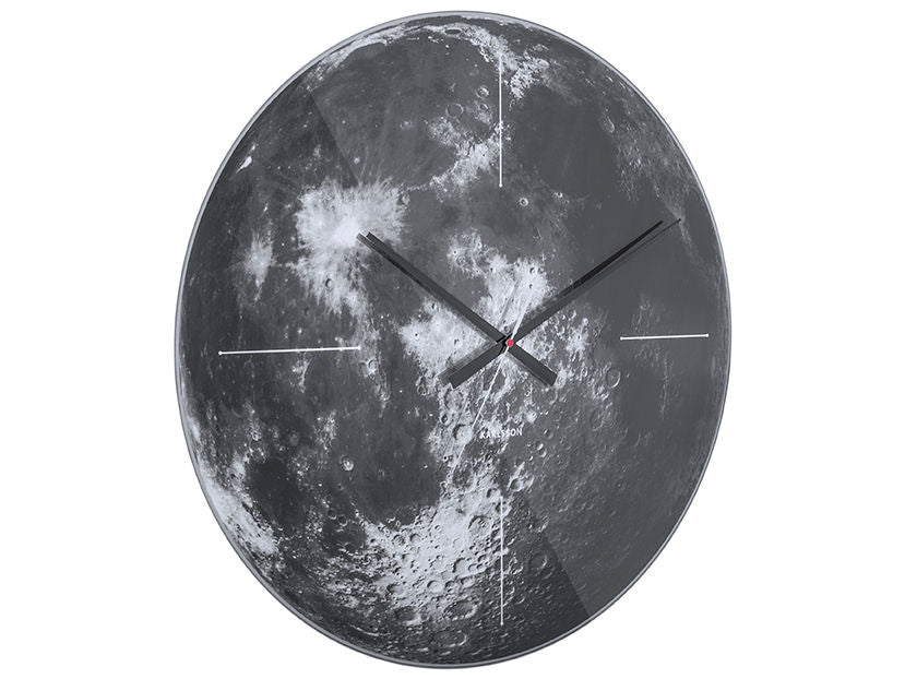 Karlsson Wall clock Moon mirror glass, silent movem.