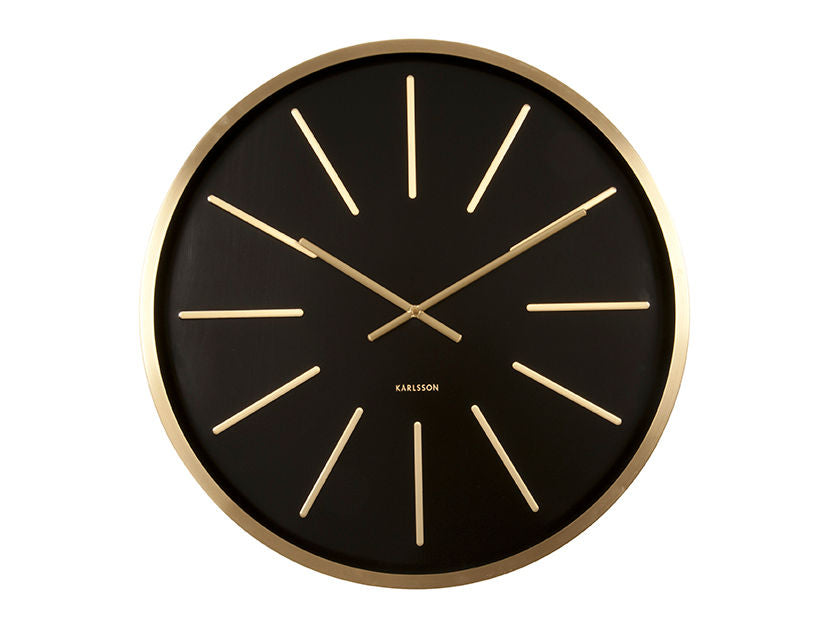 Karlsson Wall clock Maxiemus brass station black