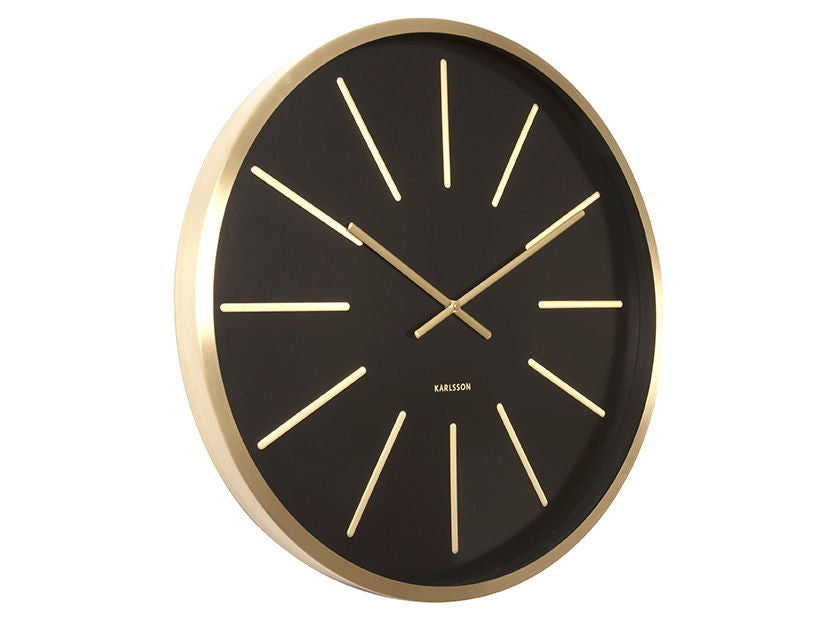 Karlsson Wall clock Maxiemus brass station black