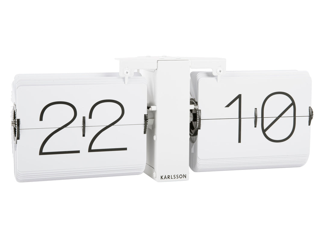 Karlsson Flip clock No Case white, matt white stand