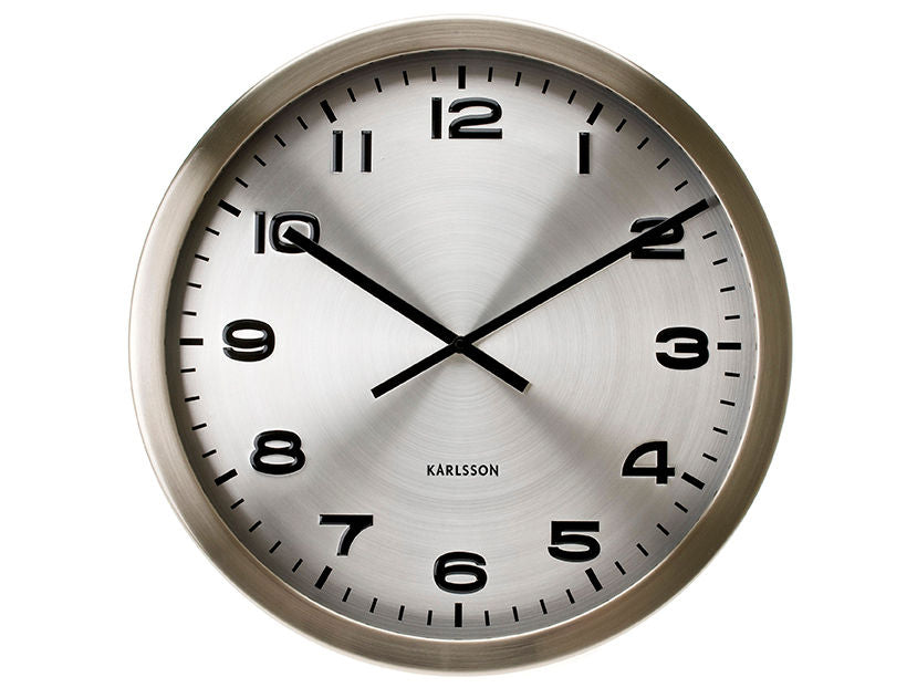 Karlsson Wall clock Maxie steel polished alu