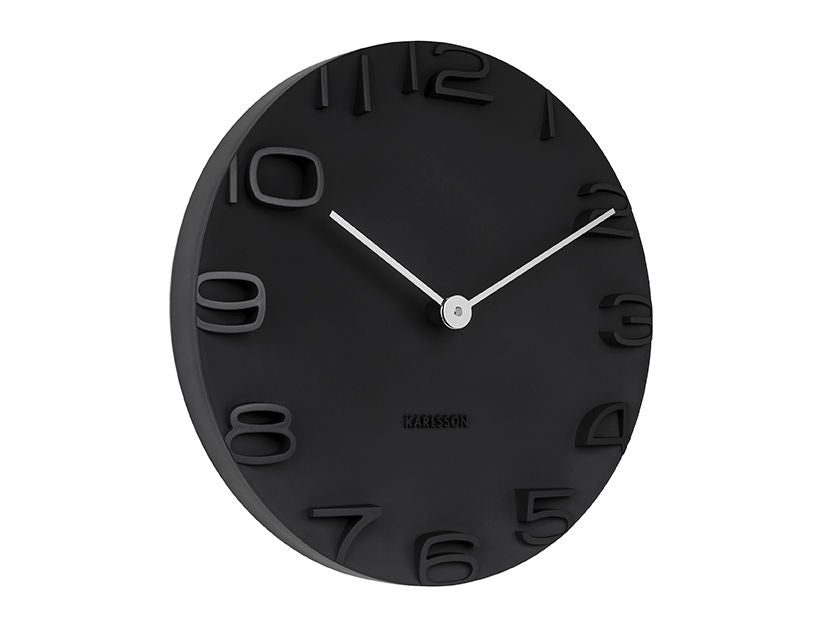 Karlsson Wall clock On The Edge black w. chrome hands