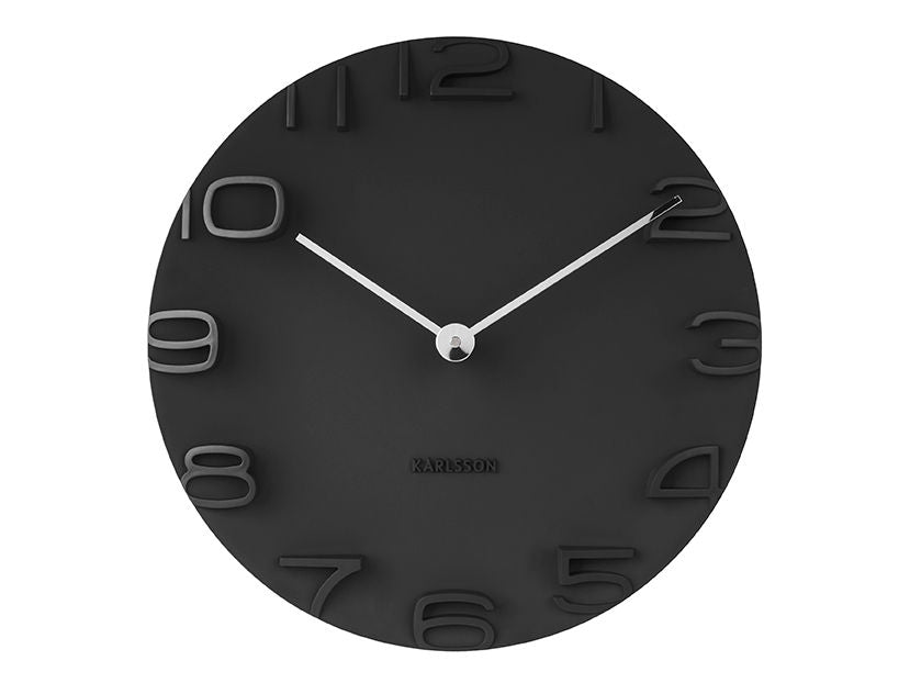 Karlsson Wall clock On The Edge black w. chrome hands