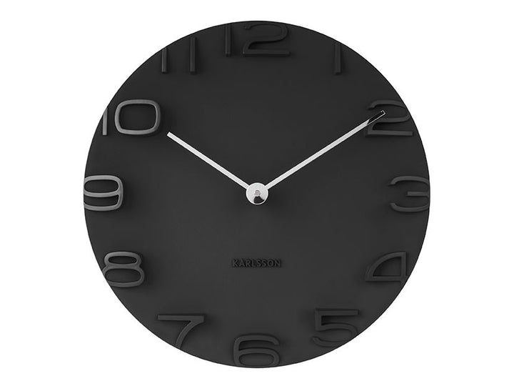 Karlsson Wall clock On The Edge black w. chrome hands