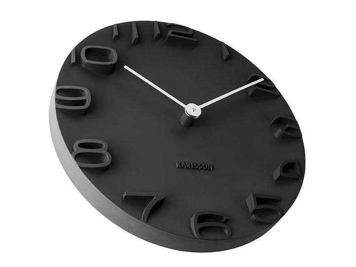 Karlsson Wall clock On The Edge black w. chrome hands