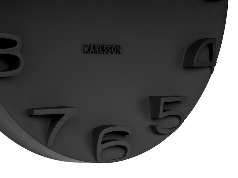 Karlsson Wall clock On The Edge black w. chrome hands