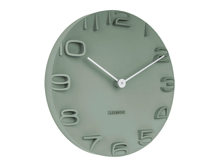 Karlsson Wall clock On The Edge jungle green, chrome hands