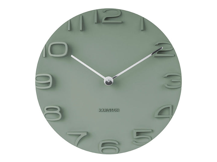 Karlsson Wall clock On The Edge jungle green, chrome hands