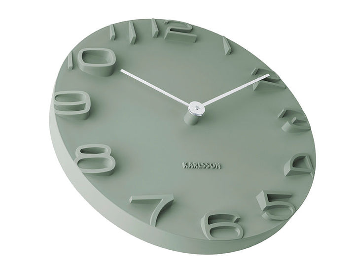 Karlsson Wall clock On The Edge jungle green, chrome hands