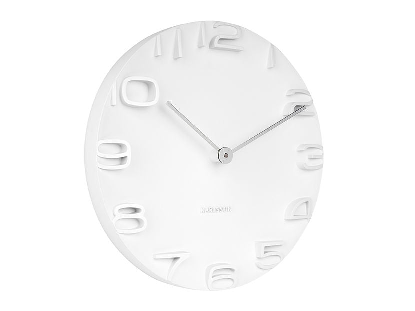 Karlsson Wall clock On The Edge white w. chrome hands