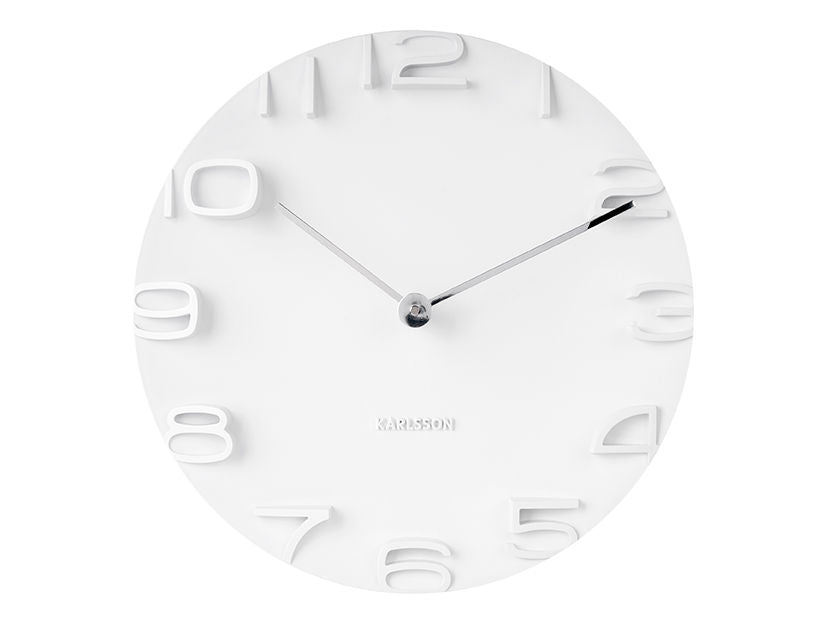 Karlsson Wall clock On The Edge white w. chrome hands