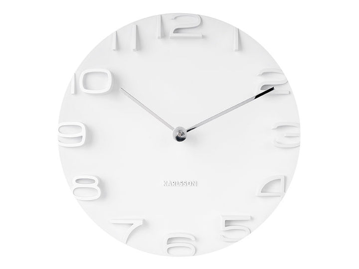 Karlsson Wall clock On The Edge white w. chrome hands