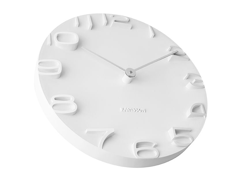 Karlsson Wall clock On The Edge white w. chrome hands