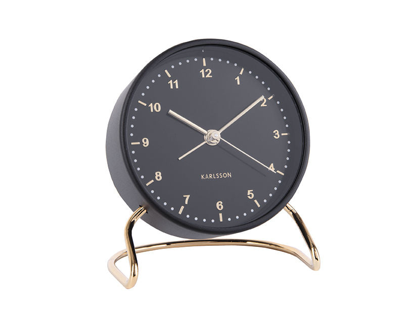 Karlsson Alarm Clock Stylish numbers black