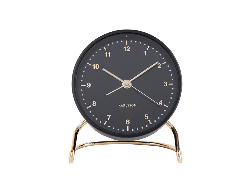 Karlsson Alarm Clock Stylish numbers black