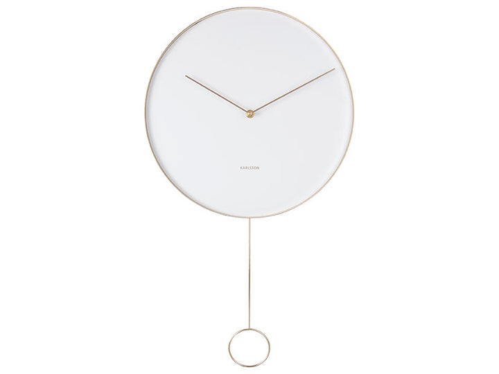 Karlsson Wall clock Pendulum metal white