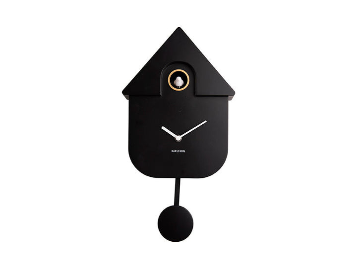 Karlsson Wall clock Modern Cuckoo ABS black