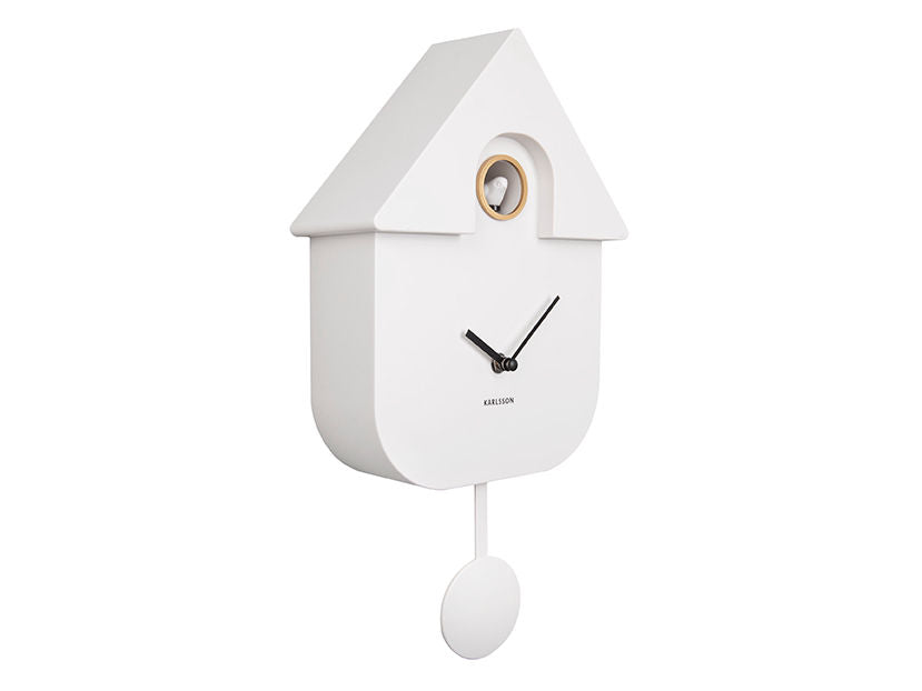 Karlsson Wall clock Modern Cuckoo ABS white