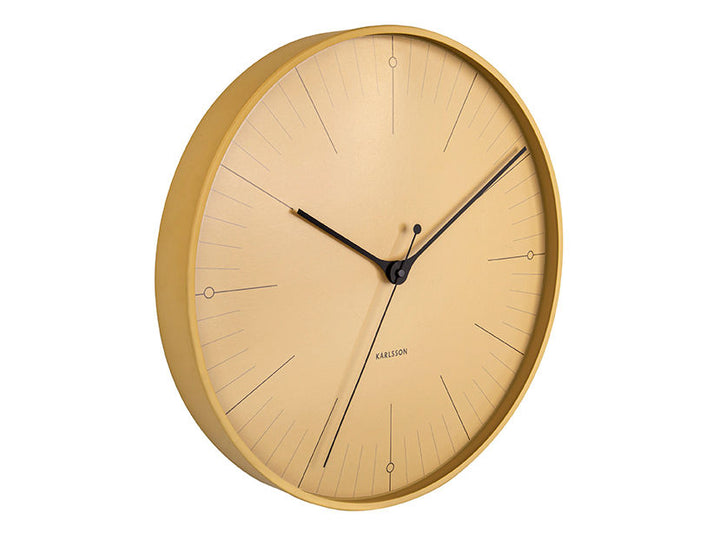 Karlsson Wall clock Index metal mustard yellow