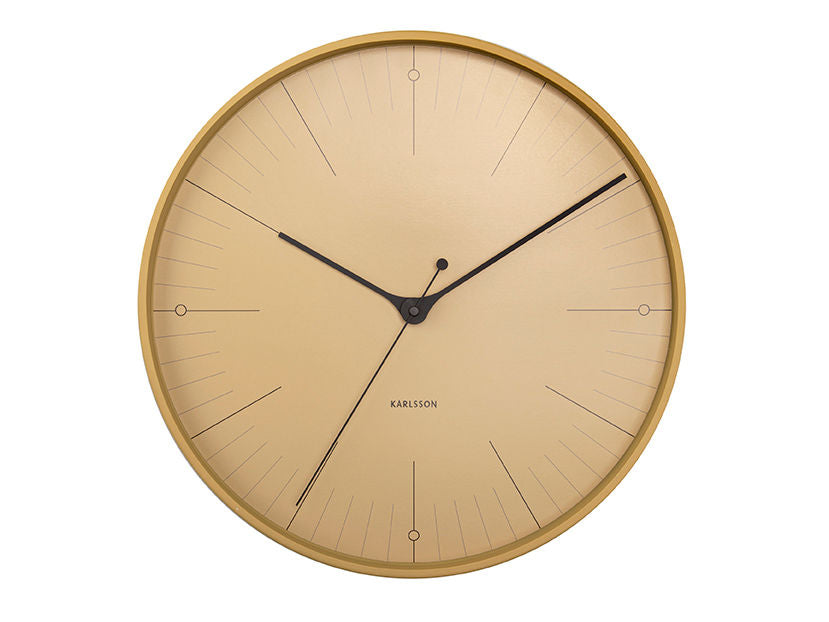 Karlsson Wall clock Index metal mustard yellow