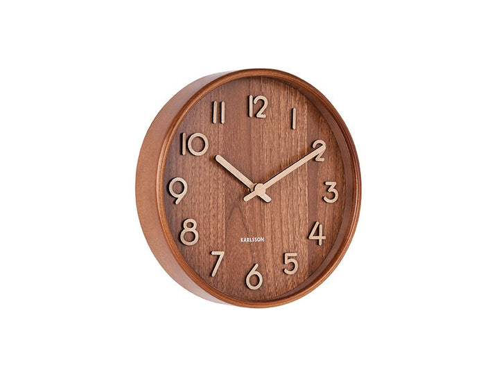 Karlsson Wall clock Pure small dark basswood