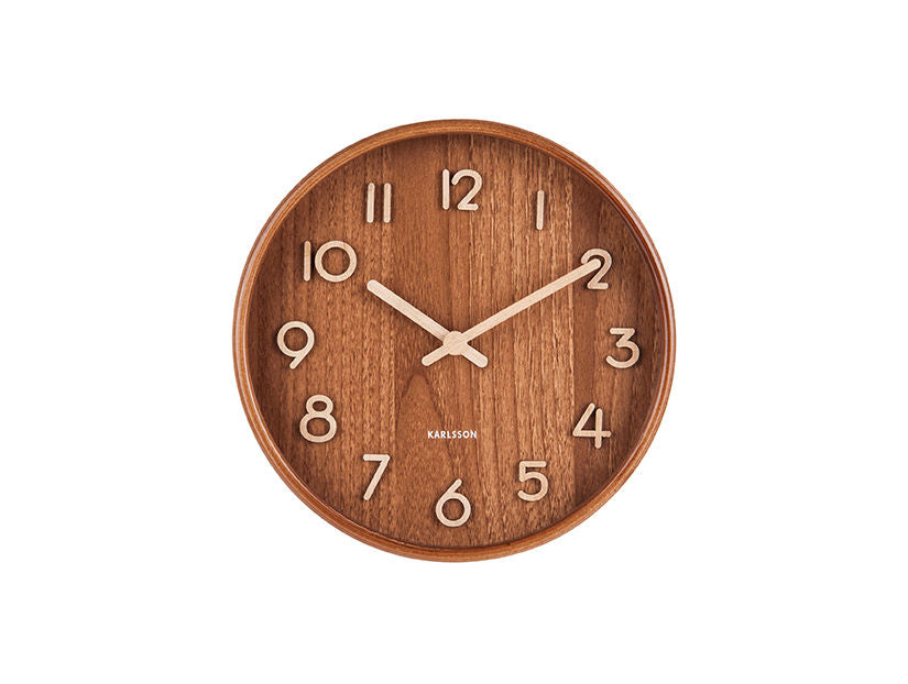 Karlsson Wall clock Pure small dark basswood