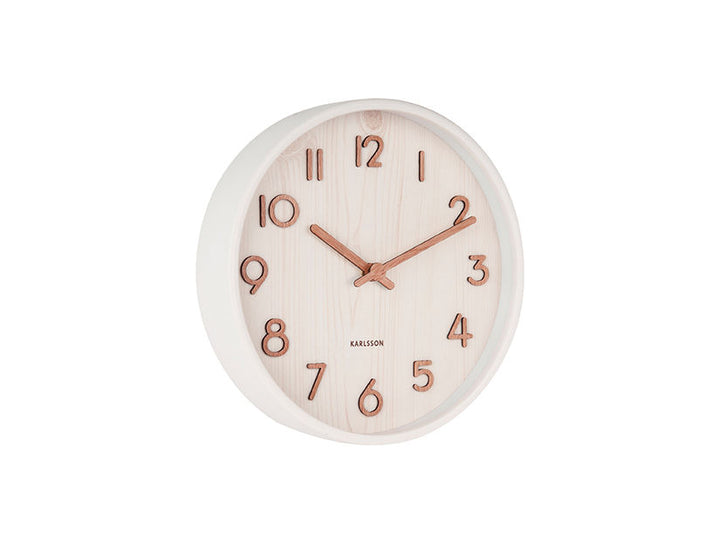 Karlsson Wall clock Pure small basswood white