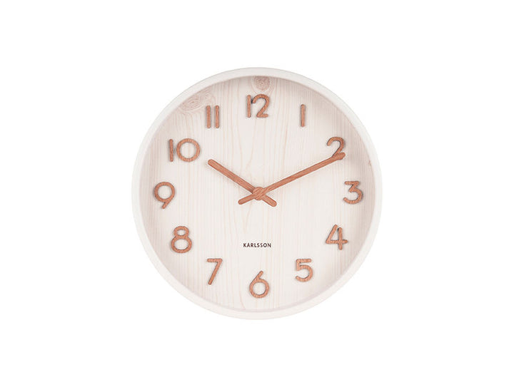 Karlsson Wall clock Pure small basswood white