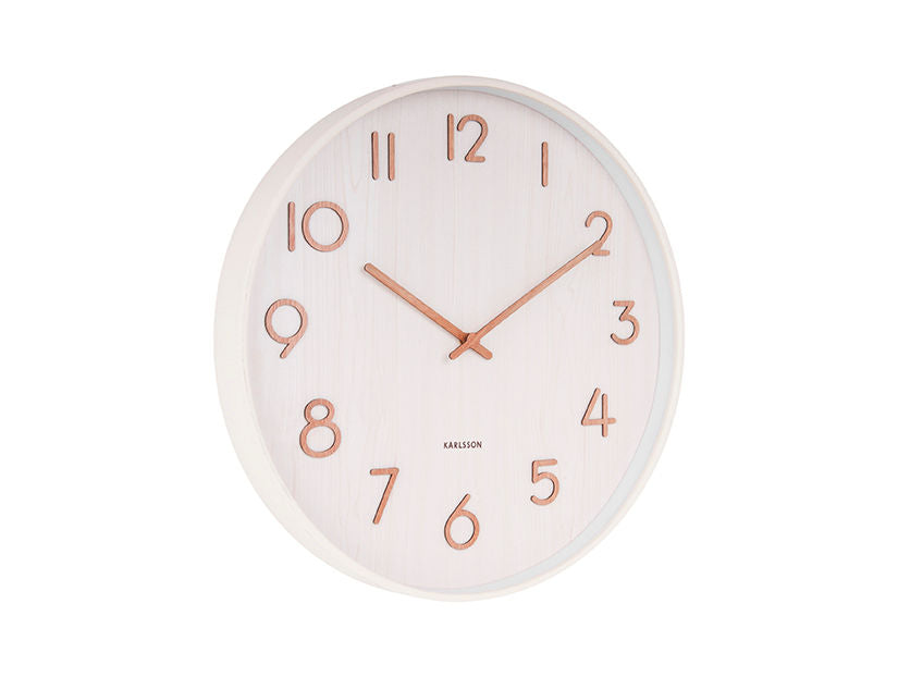 Karlsson Wall clock Pure medium basswood white