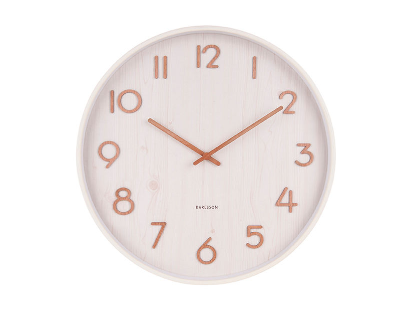 Karlsson Wall clock Pure medium basswood white