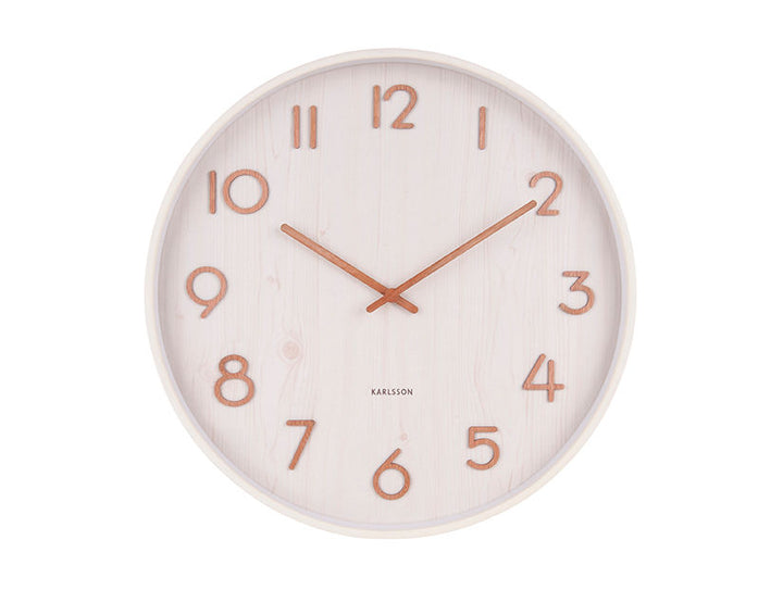 Karlsson Wall clock Pure medium basswood white