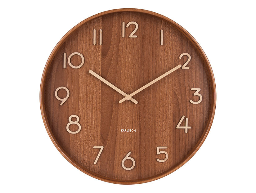 Karlsson Wall clock Pure large dark basswood - Aunór